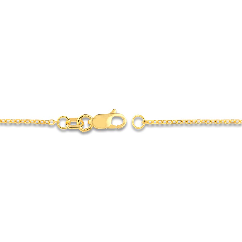 Diamond-Cut Cable Chain Necklace 14K Yellow Gold 20\" kmnmngIa Diamond-Cut Cable Chain Necklace 14K Yellow Gold 20\" kmnmngIa