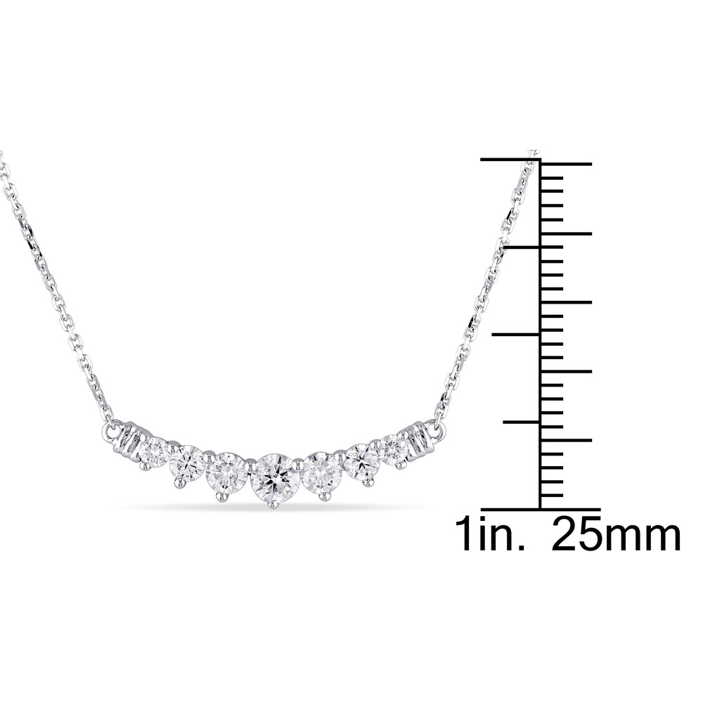 Diamond Bar Necklace 3/4 ct tw Round 14K White Gold 17\" kxosSFw9 Diamond Bar Necklace 3/4 ct tw Round 14K White Gold 17\" kxosSFw9