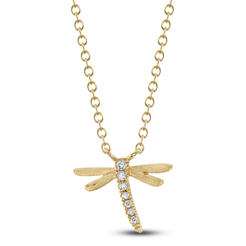 Shy Creation Diamond Accent Dragonfly Necklace Round 14K Yellow Gold 18" SC55020407V2 lFhrETMM Shy Creation Diamond Accent Dragonfly Necklace Round 14K Yellow Gold 18" SC55020407V2 lFhrETMM