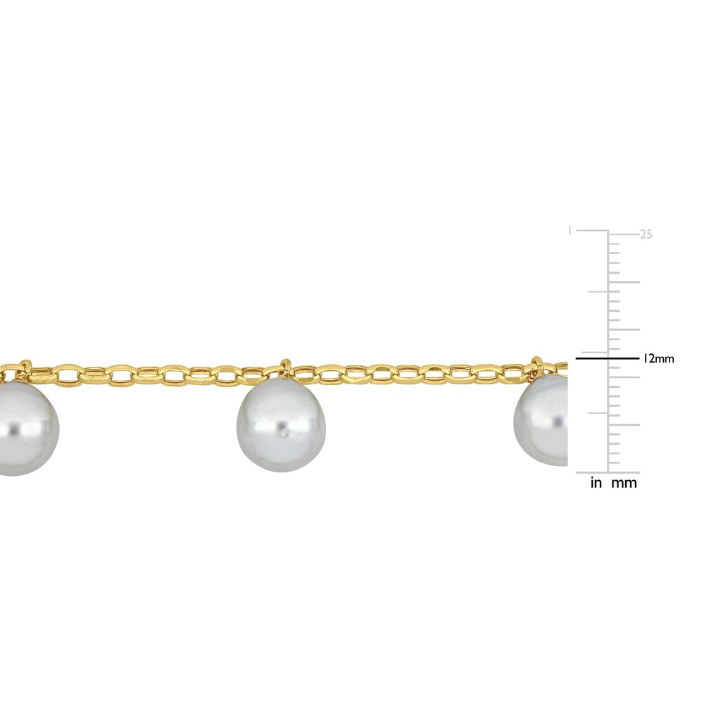 Cultured South Sea Pearl Necklace 10K Yellow Gold 16\" lFpipsC6 Cultured South Sea Pearl Necklace 10K Yellow Gold 16\" lFpipsC6