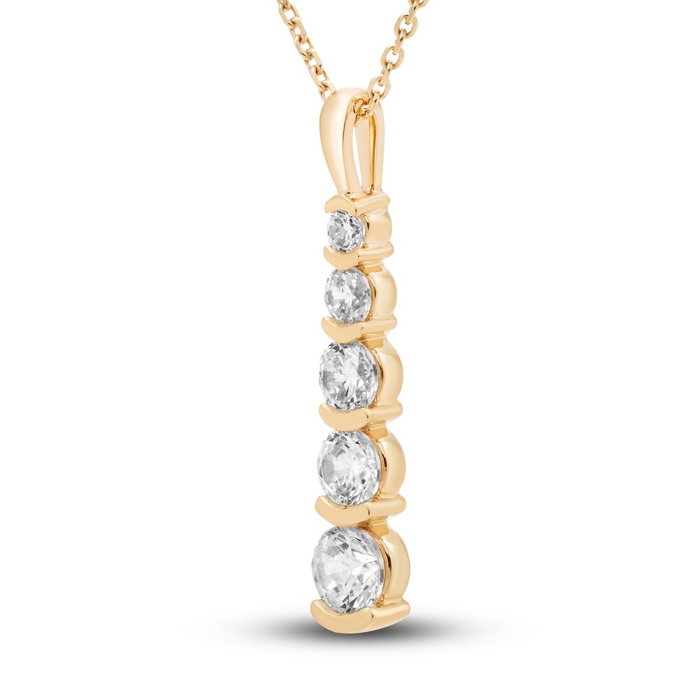 Hearts Desire Diamond 5-Stone Necklace 1 ct tw Round 18K Yellow Gold 18\" lQFkCpOV Hearts Desire Diamond 5-Stone Necklace 1 ct tw Round 18K Yellow Gold 18\" lQFkCpOV