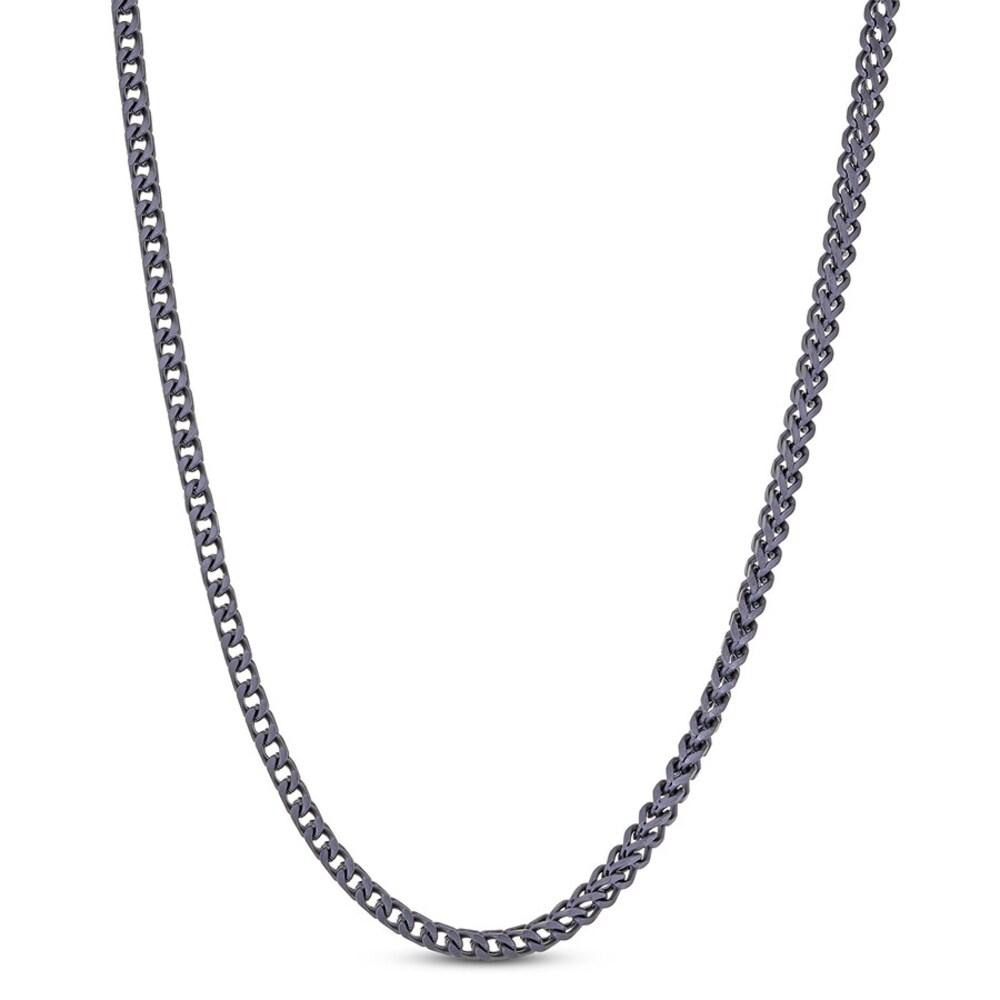 Foxtail Chain Necklace Gray Stainless Steel 24" Appr. 3mm lTAcalNb Foxtail Chain Necklace Gray Stainless Steel 24" Appr. 3mm lTAcalNb