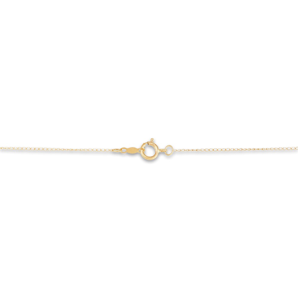Children\'s Diamond Solitaire Necklace 14K Yellow Gold 13\" (I/I3) lf3FTK67 Children\'s Diamond Solitaire Necklace 14K Yellow Gold 13\" (I/I3) lf3FTK67