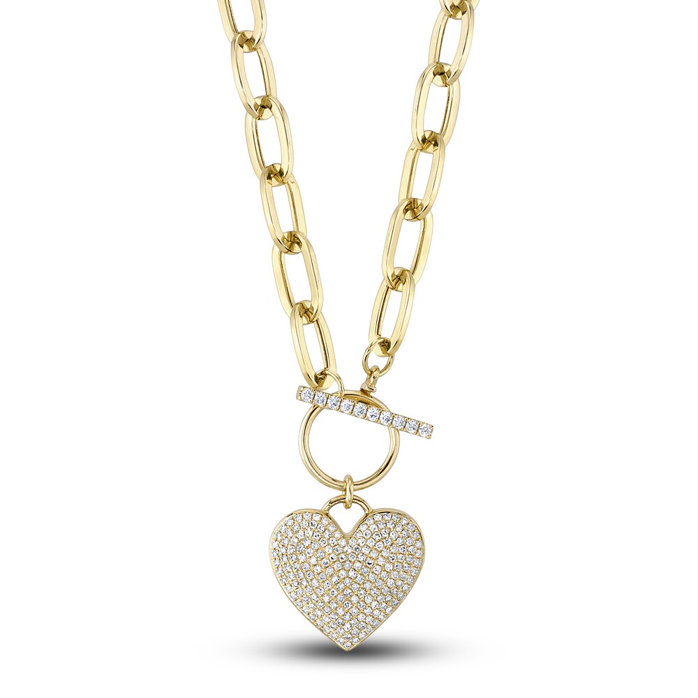 Shy Creation Diamond Heart Necklace 1/2 ct tw Round 14K Yellow Gold 18" SC55022370 lzSBKeLV Shy Creation Diamond Heart Necklace 1/2 ct tw Round 14K Yellow Gold 18" SC55022370 lzSBKeLV
