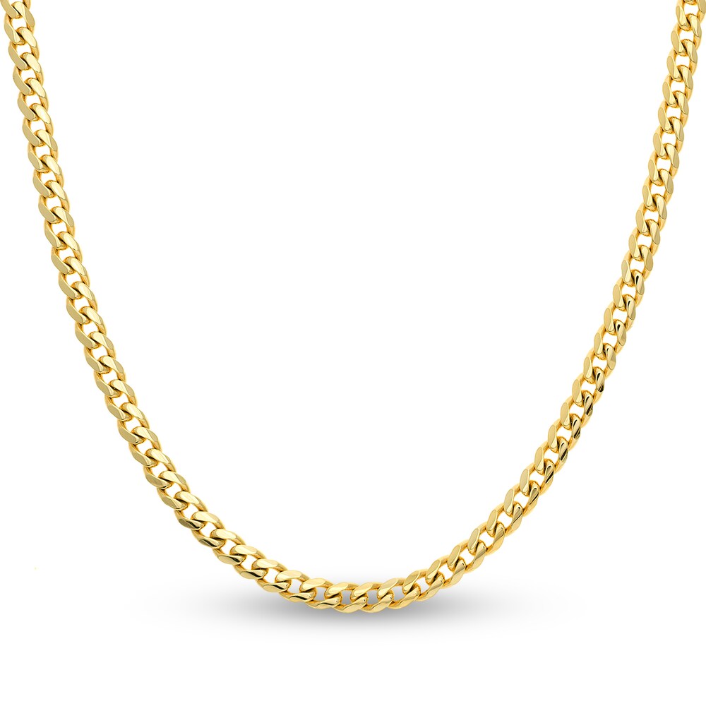Cuban Link Necklace 14K Yellow Gold 26" maJlRRzM