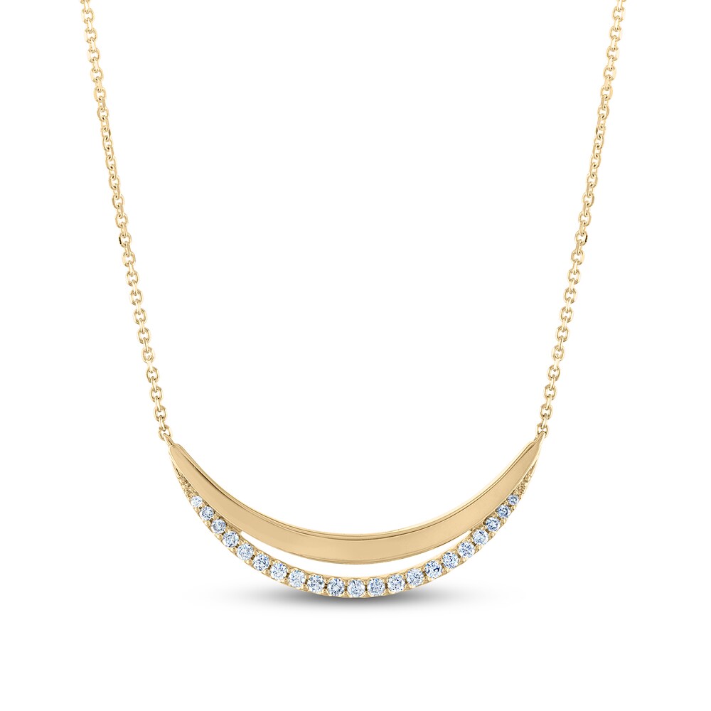 Diamond Necklace 1/5 ct tw Round 10K Yellow Gold mcEz5ZNC Diamond Necklace 1/5 ct tw Round 10K Yellow Gold mcEz5ZNC
