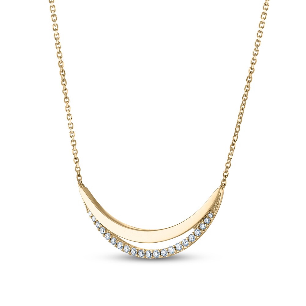 Diamond Necklace 1/5 ct tw Round 10K Yellow Gold mcEz5ZNC Diamond Necklace 1/5 ct tw Round 10K Yellow Gold mcEz5ZNC