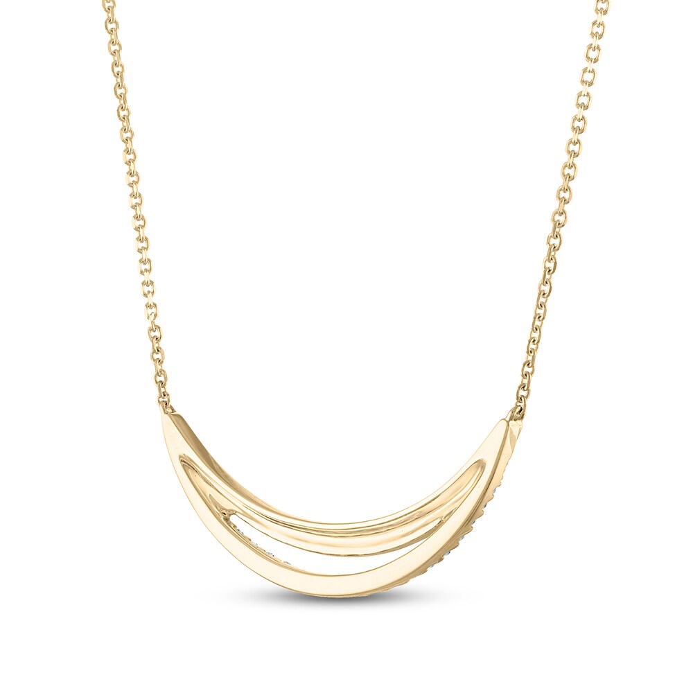 Diamond Necklace 1/5 ct tw Round 10K Yellow Gold mcEz5ZNC Diamond Necklace 1/5 ct tw Round 10K Yellow Gold mcEz5ZNC