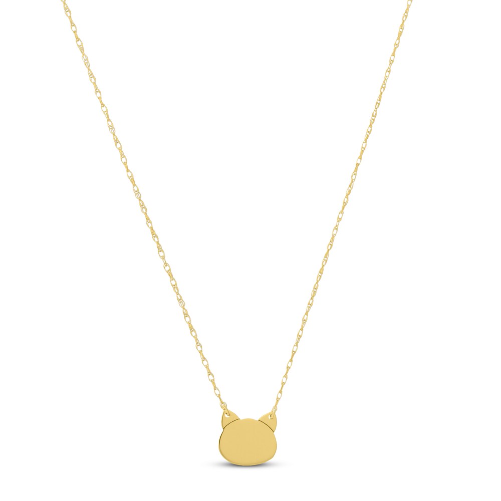 Cat Necklace 14K Yellow Gold mcet8Us4 Cat Necklace 14K Yellow Gold mcet8Us4