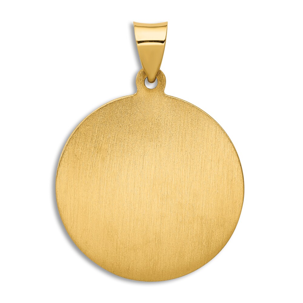 Religious Medal Pendant Necklace 14K Yellow Gold 18\" mmcbrAMH Religious Medal Pendant Necklace 14K Yellow Gold 18\" mmcbrAMH
