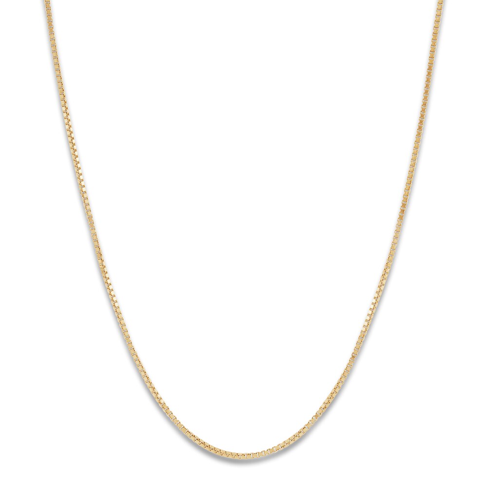 Box Chain Necklace 10K Yellow Gold 22 Length mykcZVOw