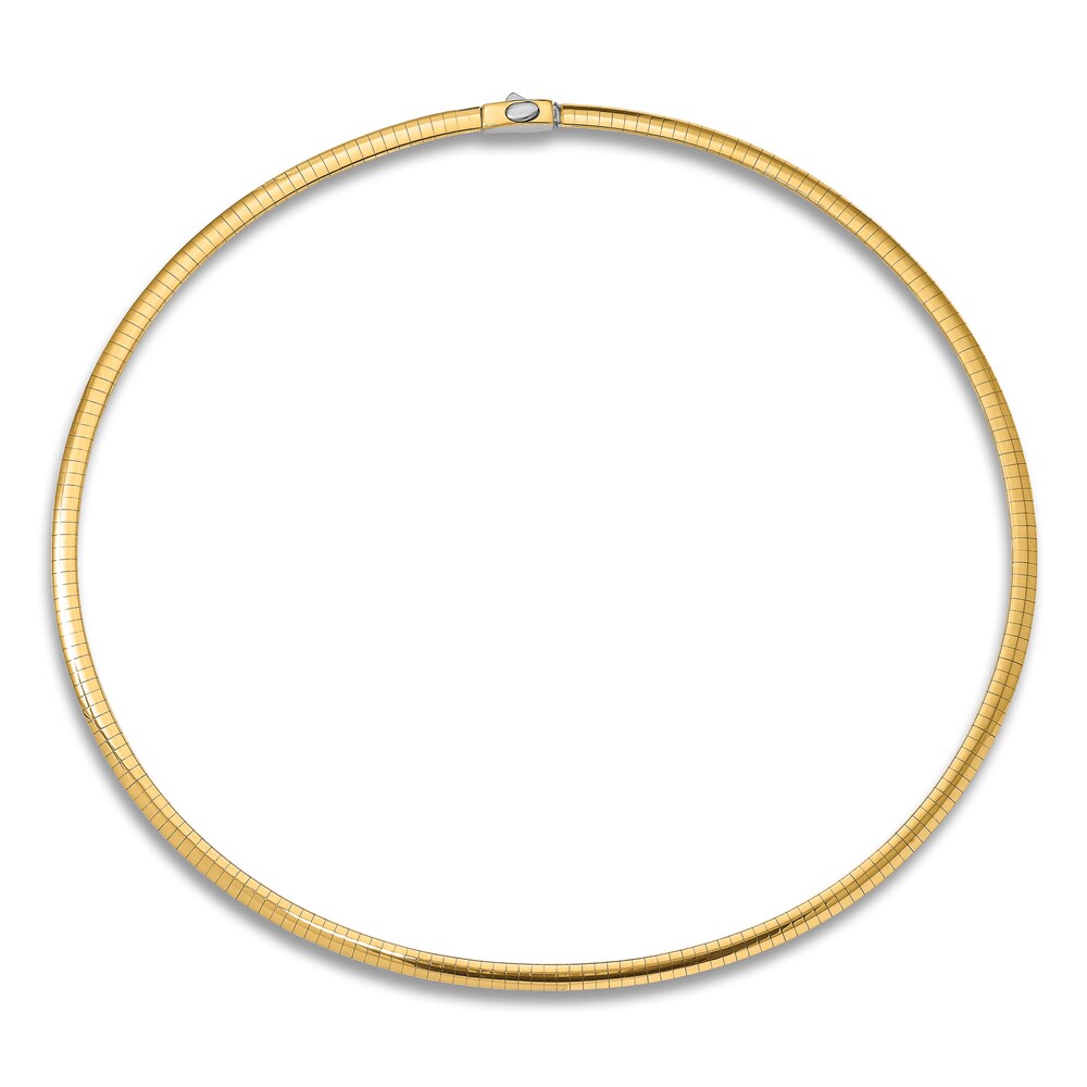 Reversible Omega Chain Necklace 14K Two-Tone Gold 18\" 2.0mm nBm1nhKC Reversible Omega Chain Necklace 14K Two-Tone Gold 18\" 2.0mm nBm1nhKC