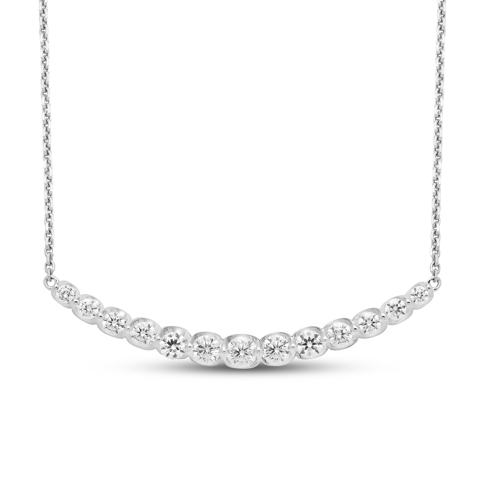 Hearts Desire Diamond Necklace 1-3/8 ct tw Round 18K White Gold nBosa9Dp Hearts Desire Diamond Necklace 1-3/8 ct tw Round 18K White Gold nBosa9Dp