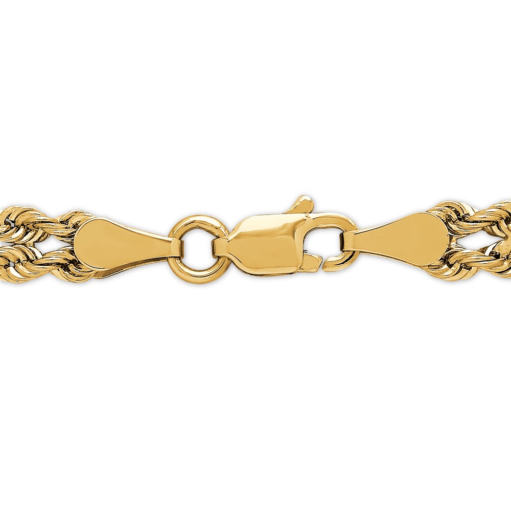 Double Row Hollow Rope Chain 10K Yellow Gold ncgiS20z Double Row Hollow Rope Chain 10K Yellow Gold ncgiS20z