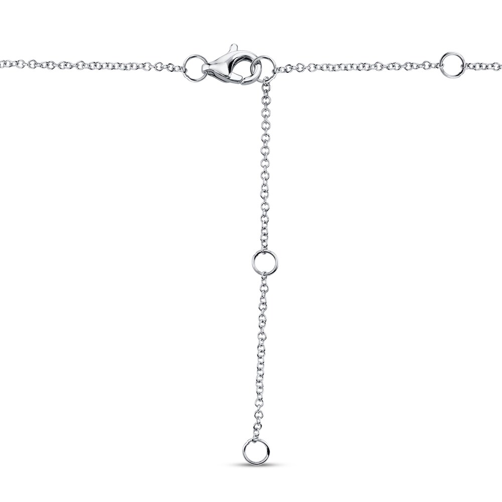 Shy Creation Diamond Heart Necklace 1/3 ct tw Round 14K White Gold JR55001140 ndzaOOdC