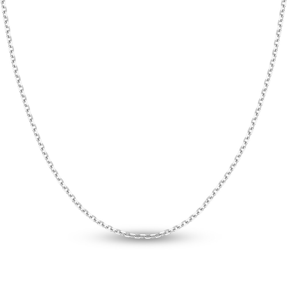 Diamond-Cut Cable Chain Necklace 14K White Gold 30" nqUQ8b2d Diamond-Cut Cable Chain Necklace 14K White Gold 30" nqUQ8b2d