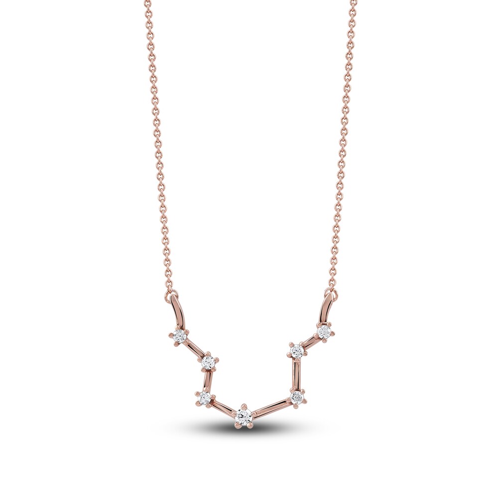 Diamond Aquarius Constellation Pendant Necklace 1/6 ct tw Round 14K Rose Gold o58l6UbZ Diamond Aquarius Constellation Pendant Necklace 1/6 ct tw Round 14K Rose Gold o58l6UbZ