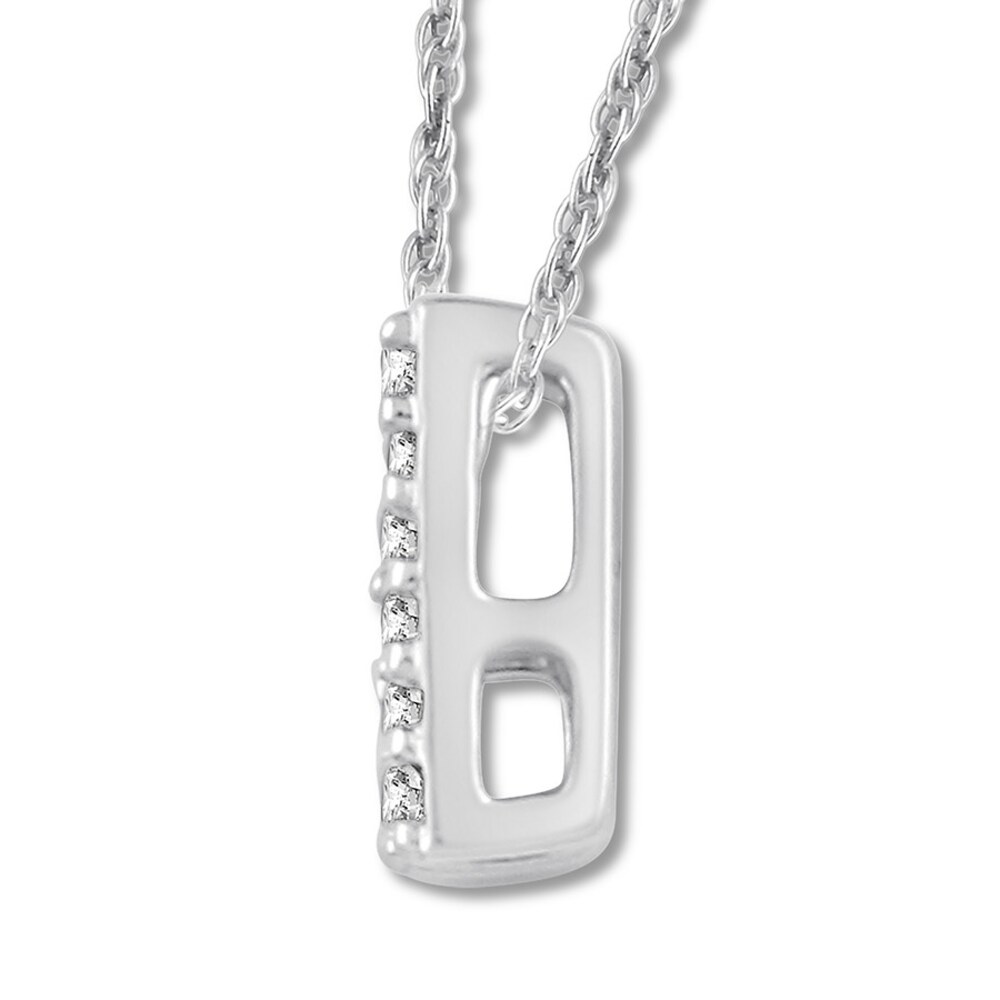 Diamond Initial M Necklace 1/20 ct tw Round-cut 10K White Gold o9LaVQMd Diamond Initial M Necklace 1/20 ct tw Round-cut 10K White Gold o9LaVQMd