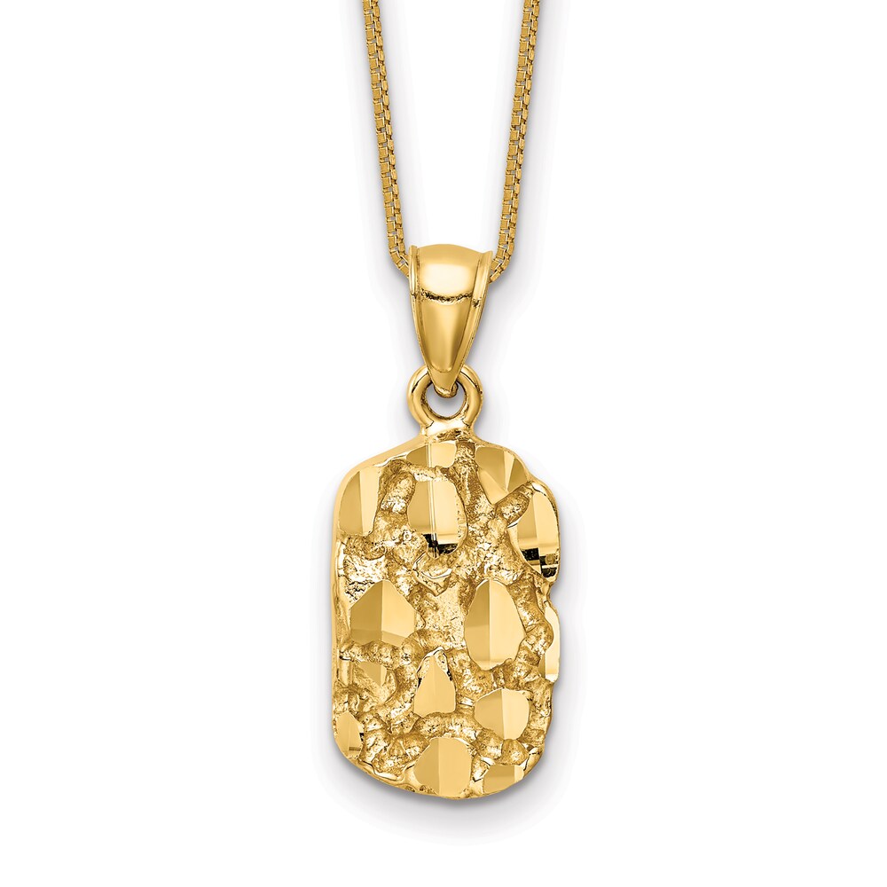 Nugget Necklace 14K Yellow Gold 18" oBXt3cek Nugget Necklace 14K Yellow Gold 18" oBXt3cek
