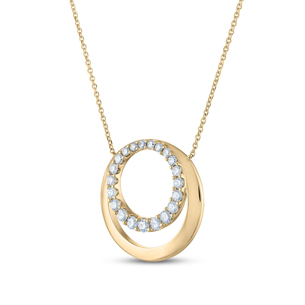 Diamond Necklace 3/4 ct tw Round 10K Yellow Gold oGNrqCtd Diamond Necklace 3/4 ct tw Round 10K Yellow Gold oGNrqCtd
