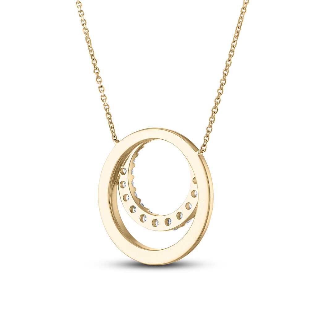Diamond Necklace 3/4 ct tw Round 10K Yellow Gold oGNrqCtd Diamond Necklace 3/4 ct tw Round 10K Yellow Gold oGNrqCtd