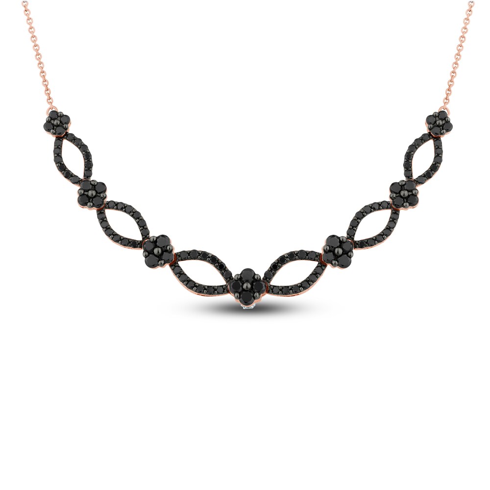 Pnina Tornai Black Diamond Necklace 1-3/4 ct tw Round 14K Rose Gold 17" oIy4OART Pnina Tornai Black Diamond Necklace 1-3/4 ct tw Round 14K Rose Gold 17" oIy4OART