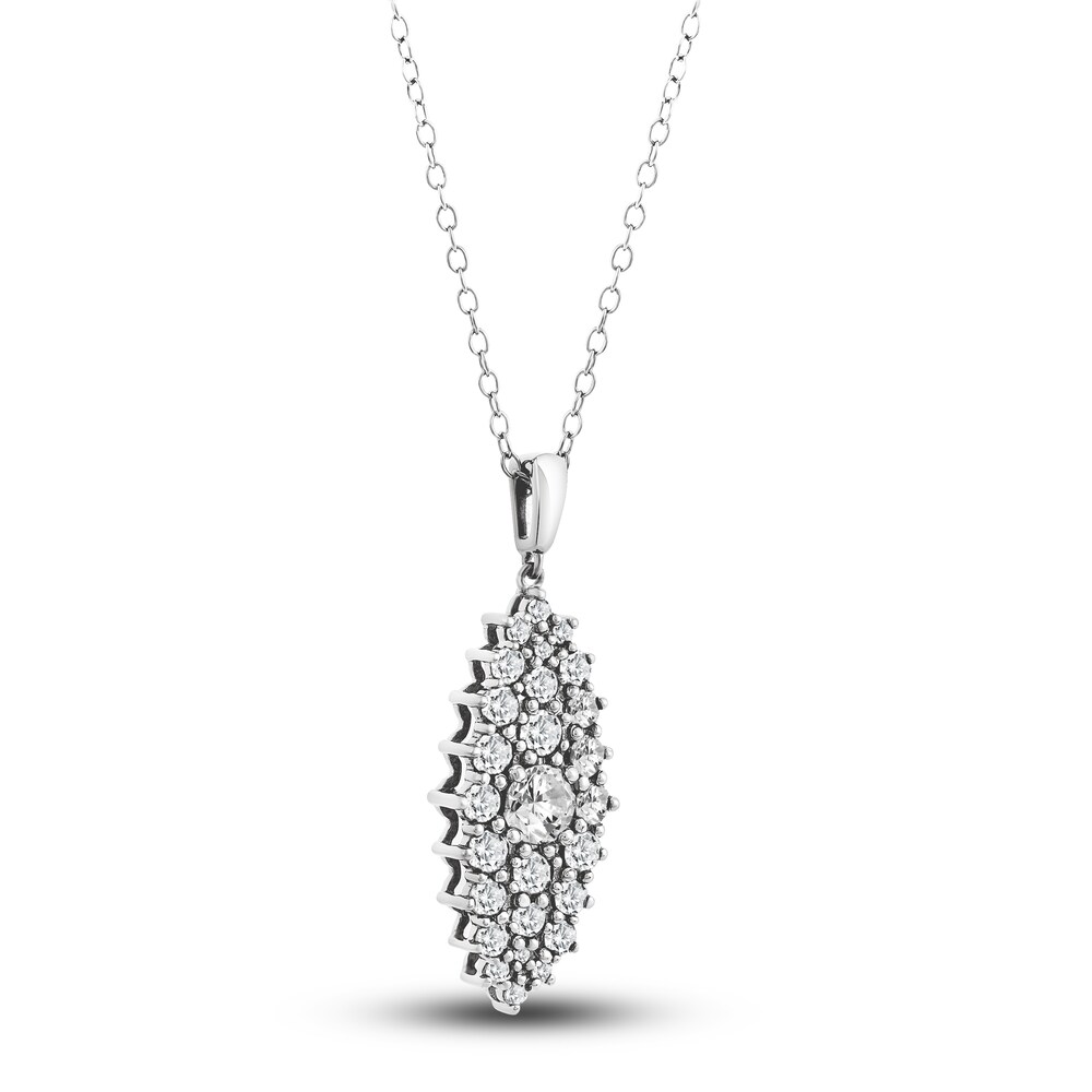 Diamond Pendant Necklace 2 ct tw Round 14K White Gold oN7lTBr0 Diamond Pendant Necklace 2 ct tw Round 14K White Gold oN7lTBr0