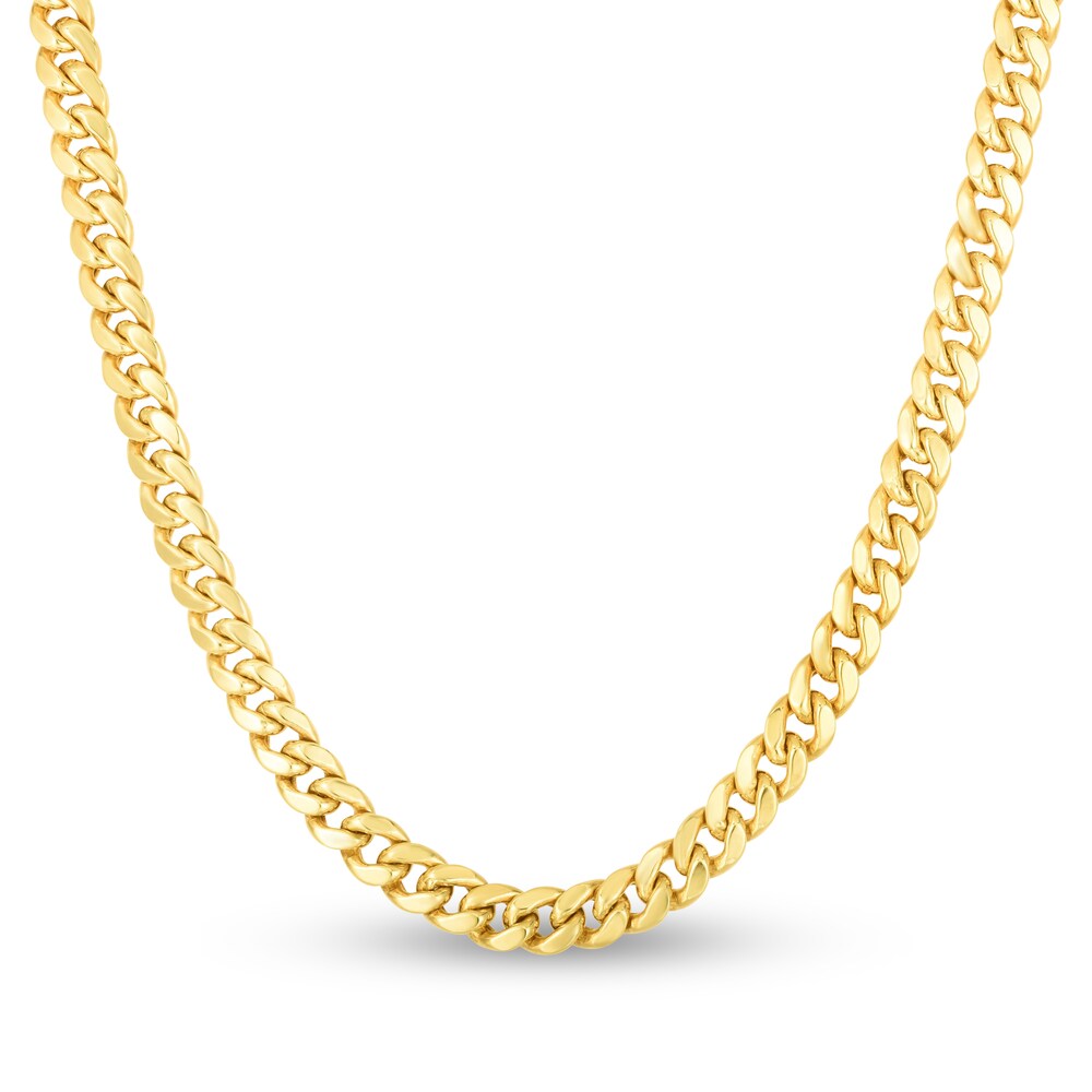 Miami Cuban Link Necklace 14K Yellow Gold 24" oV34e63f Miami Cuban Link Necklace 14K Yellow Gold 24" oV34e63f