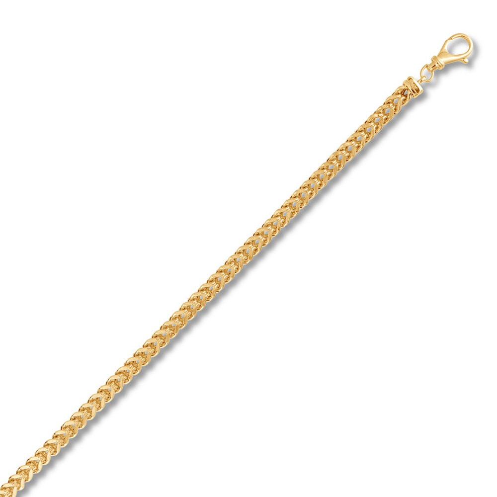 Square Franco Chain 10K Yellow Gold 24\" Approx. 3.9mm oiKAj5JY