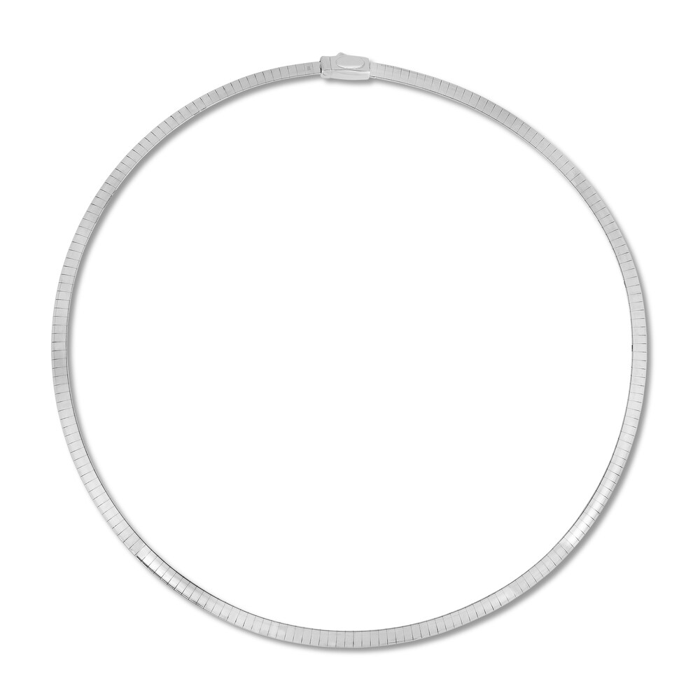 Omega Chain Necklace 14K White Gold 18" ooDXDt7K Omega Chain Necklace 14K White Gold 18" ooDXDt7K