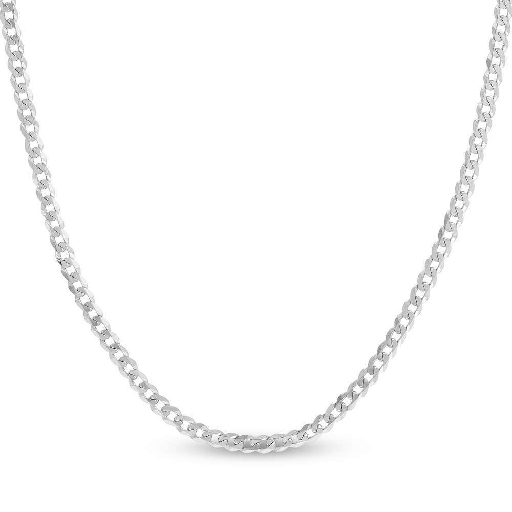 Light Cuban Link Necklace 14K White Gold 24" pMjV9Spc Light Cuban Link Necklace 14K White Gold 24" pMjV9Spc