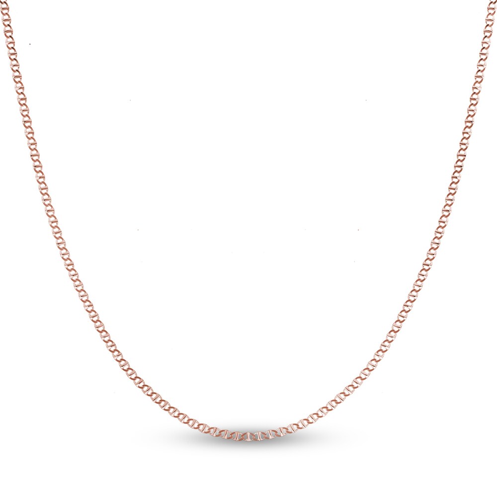 Flat Mariner Chain Necklace 14K Rose Gold 16" pOZ3Hgx4 Flat Mariner Chain Necklace 14K Rose Gold 16" pOZ3Hgx4