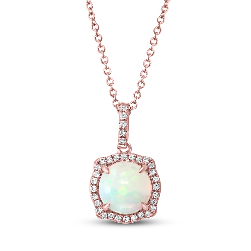 Effy Natural Opal Necklace 1/10 ct tw Diamonds 14K Rose Gold pZZXddPJ Effy Natural Opal Necklace 1/10 ct tw Diamonds 14K Rose Gold pZZXddPJ