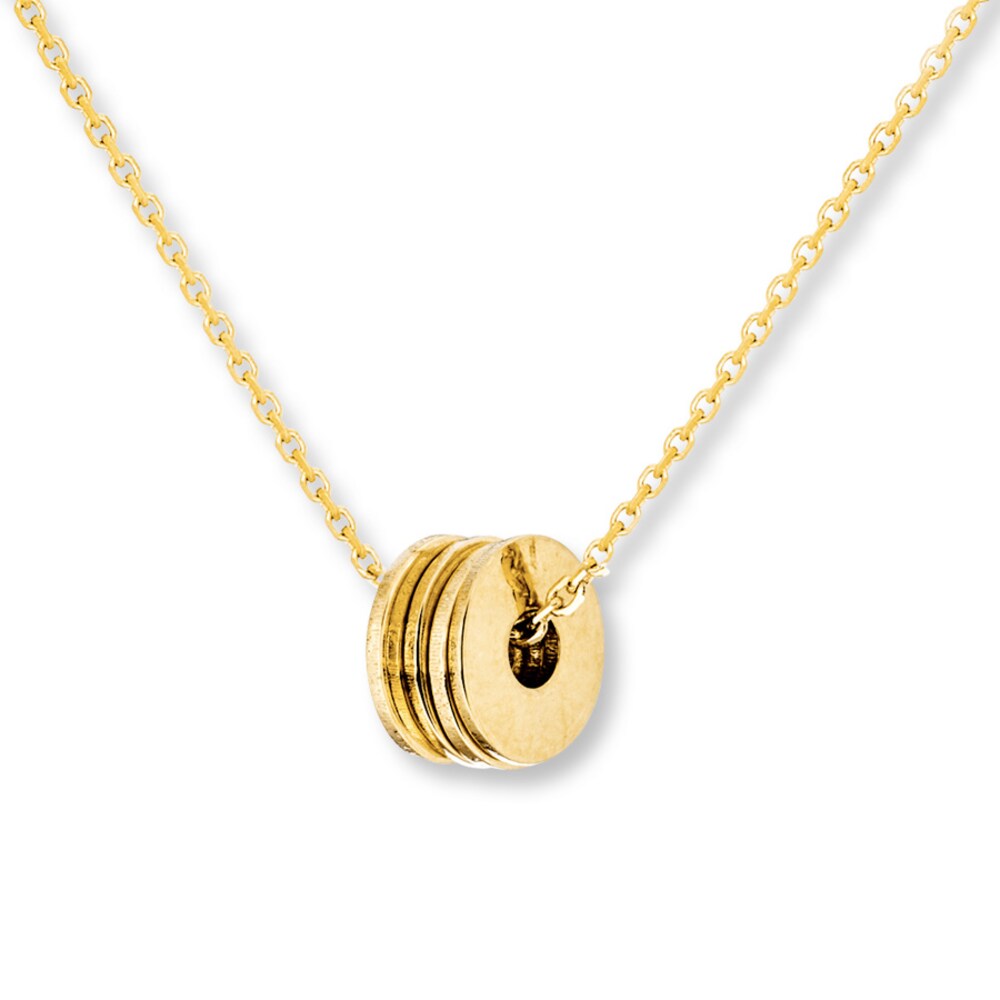 Floating Disc Necklace 14K Yellow Gold pZa5HyoV Floating Disc Necklace 14K Yellow Gold pZa5HyoV