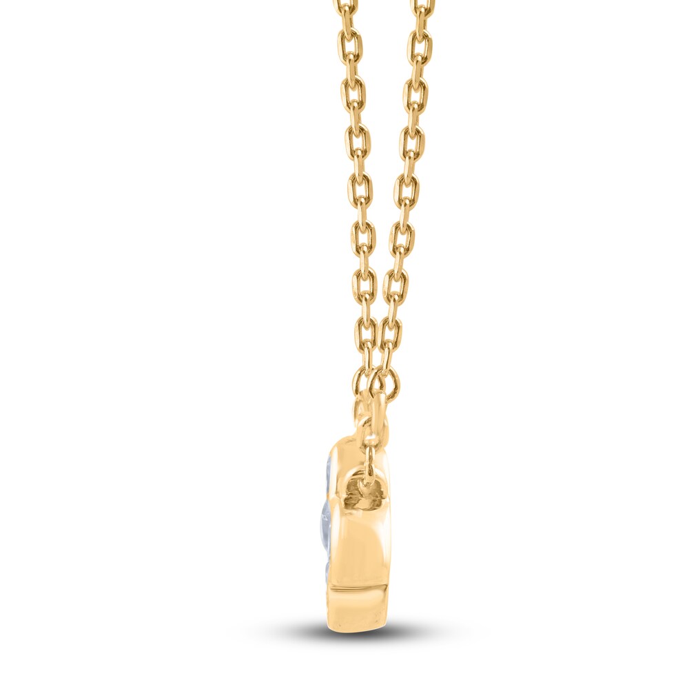 Diamond Pendant Necklace 1/6 ct tw Round 14K Yellow Gold 18\" pbeRnKYL Diamond Pendant Necklace 1/6 ct tw Round 14K Yellow Gold 18\" pbeRnKYL