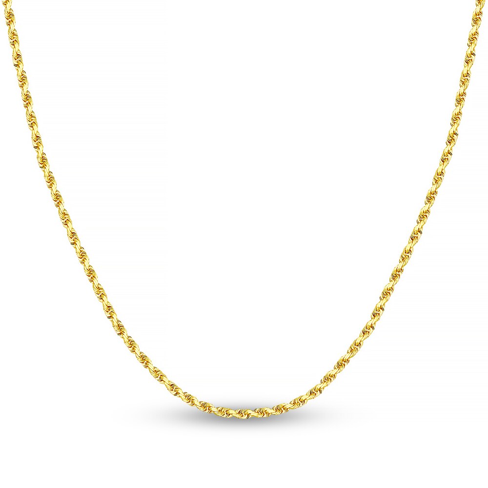 Diamond-Cut Rope Chain Necklace 14K Yellow Gold 30" pdqTIP8q Diamond-Cut Rope Chain Necklace 14K Yellow Gold 30" pdqTIP8q