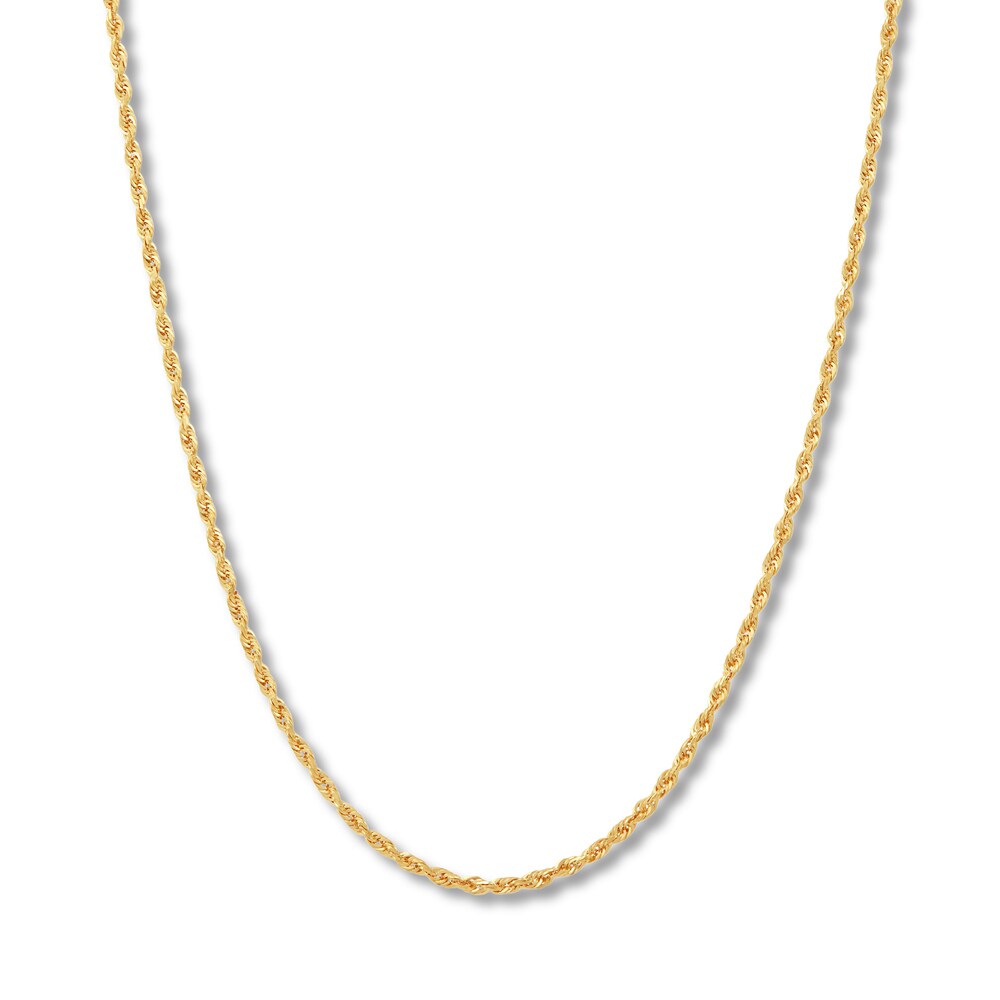 Solid Glitter Rope Necklace 14K Yellow Gold 30" plg5kfKT Solid Glitter Rope Necklace 14K Yellow Gold 30" plg5kfKT