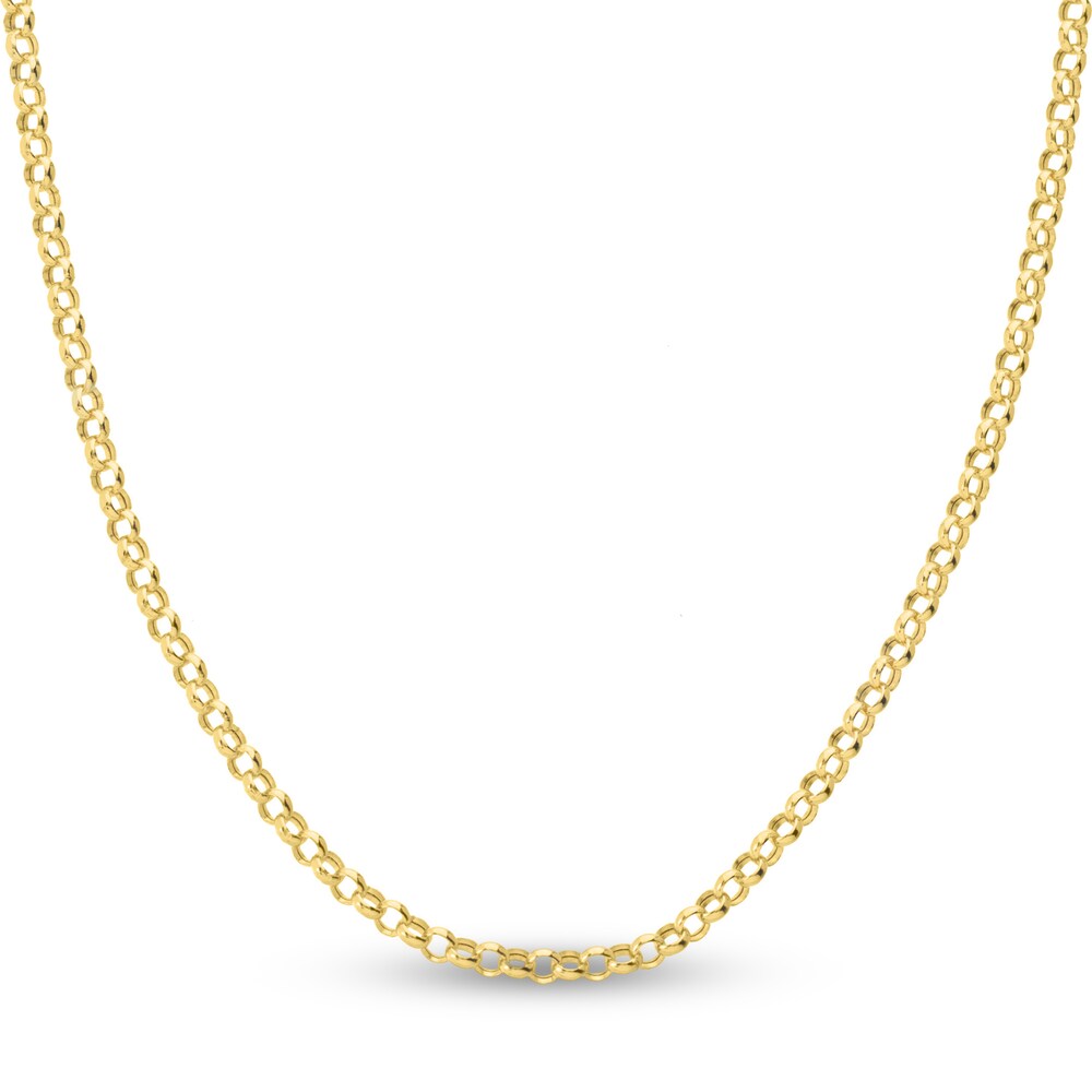 Hollow Rolo Chain Necklace 14K Yellow Gold 20" q1ugiDDu Hollow Rolo Chain Necklace 14K Yellow Gold 20" q1ugiDDu
