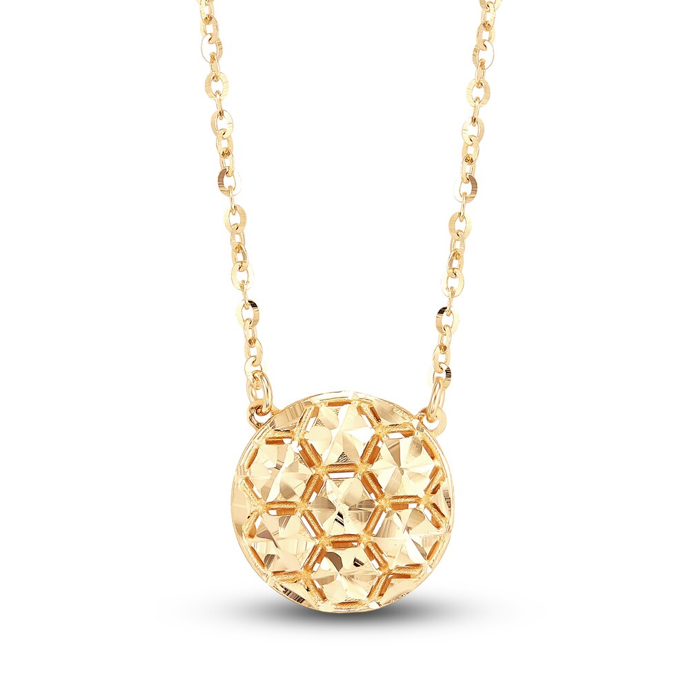 Italia D'Oro Round Bead Pendant Necklace 14K Yellow Gold 18" qKNqhiuE Italia D'Oro Round Bead Pendant Necklace 14K Yellow Gold 18" qKNqhiuE