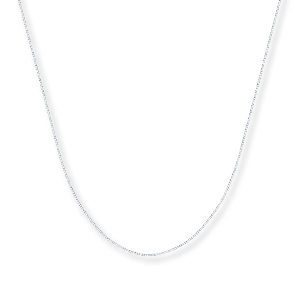 Box Chain 14K White Gold 18" Length qKy3MXUp