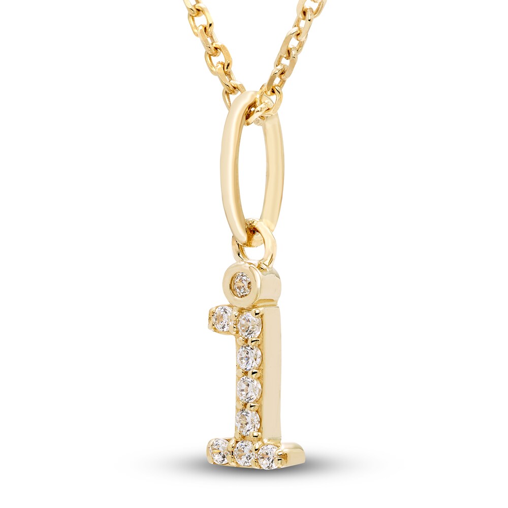Diamond Initial I Pendant Necklace 1/20 ct tw Round 10K Yellow Gold 18\" qWVVbJz9 Diamond Initial I Pendant Necklace 1/20 ct tw Round 10K Yellow Gold 18\" qWVVbJz9