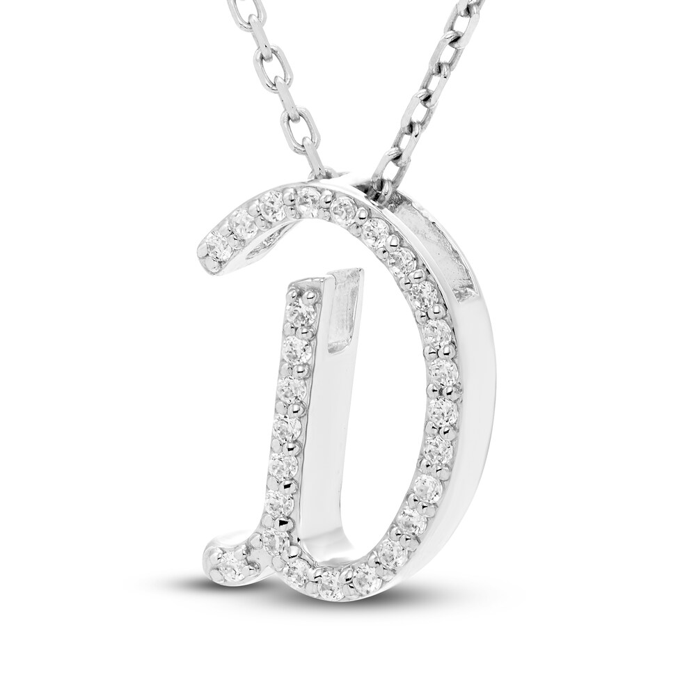 Diamond Letter D Pendant Necklace 1/10 ct tw Round 10K White Gold qgDtFkfG Diamond Letter D Pendant Necklace 1/10 ct tw Round 10K White Gold qgDtFkfG