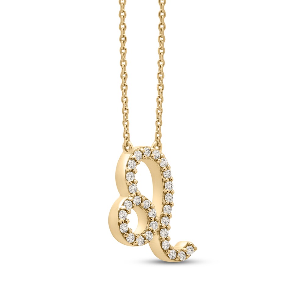 Diamond Leo Necklace 1/10 ct tw 10K Yellow Gold qhrcT9TA Diamond Leo Necklace 1/10 ct tw 10K Yellow Gold qhrcT9TA