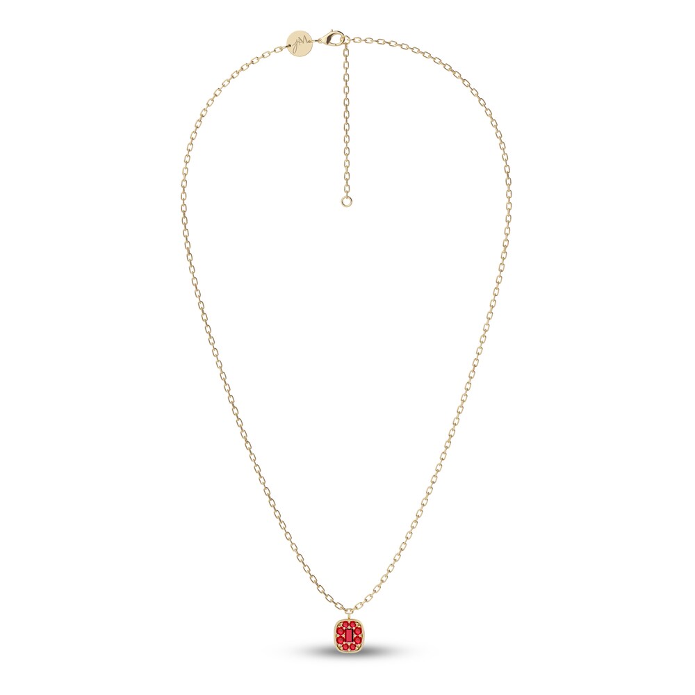 Juliette Maison Natural Ruby Pendant Necklace 10K Yellow Gold qlC458nt Juliette Maison Natural Ruby Pendant Necklace 10K Yellow Gold qlC458nt