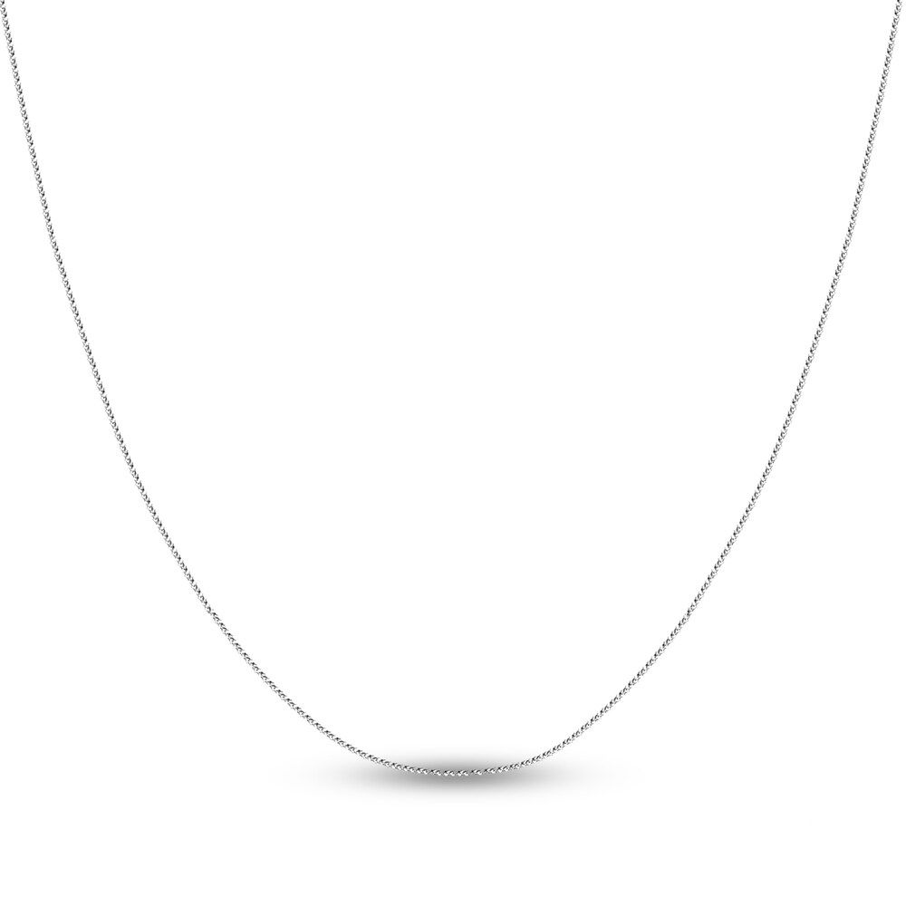 Square Wheat Chain Necklace 14K White Gold 18" qsofSROy Square Wheat Chain Necklace 14K White Gold 18" qsofSROy