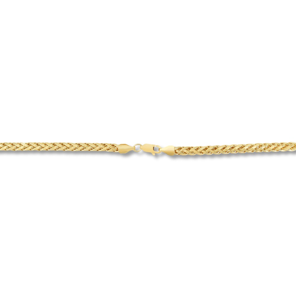 Round Franco Chain Necklace 14K Yellow Gold 22\" qukEcUNy