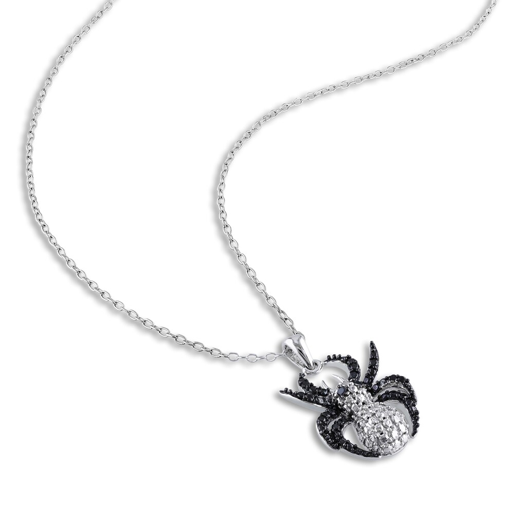 Black Diamond Spider Necklace Diamond Accents Sterling Silver 18\" qv77xJS5 Black Diamond Spider Necklace Diamond Accents Sterling Silver 18\" qv77xJS5