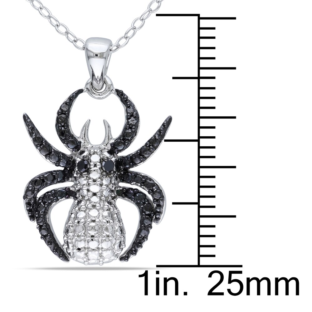 Black Diamond Spider Necklace Diamond Accents Sterling Silver 18\" qv77xJS5 Black Diamond Spider Necklace Diamond Accents Sterling Silver 18\" qv77xJS5