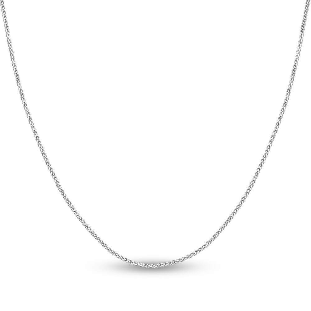 Round Wheat Chain Necklace 14K White Gold 16" r5EwgoqQ Round Wheat Chain Necklace 14K White Gold 16" r5EwgoqQ