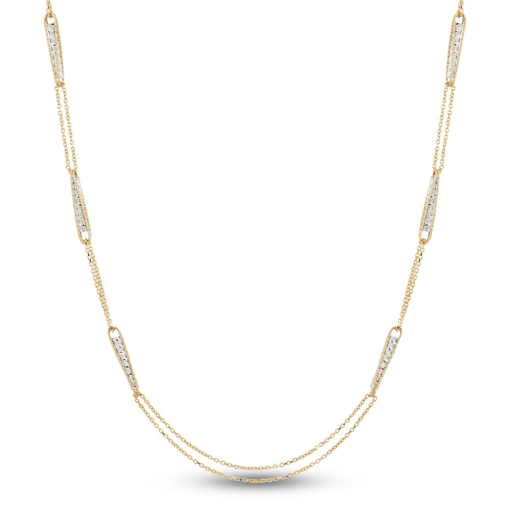 Italia D'Oro Rolo Chain Necklace 14K Two-Tone Gold 20" rEKqESoO Italia D'Oro Rolo Chain Necklace 14K Two-Tone Gold 20" rEKqESoO